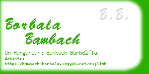 borbala bambach business card